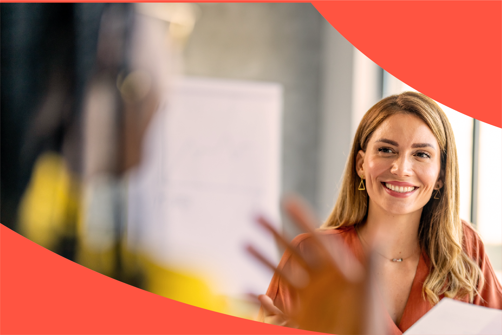 Office manager stock image - Coral